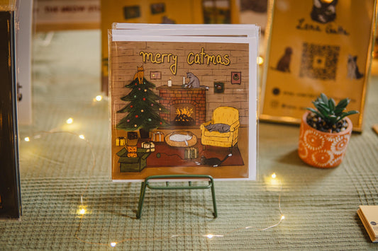 Cat Merry Catmas Christmas Card