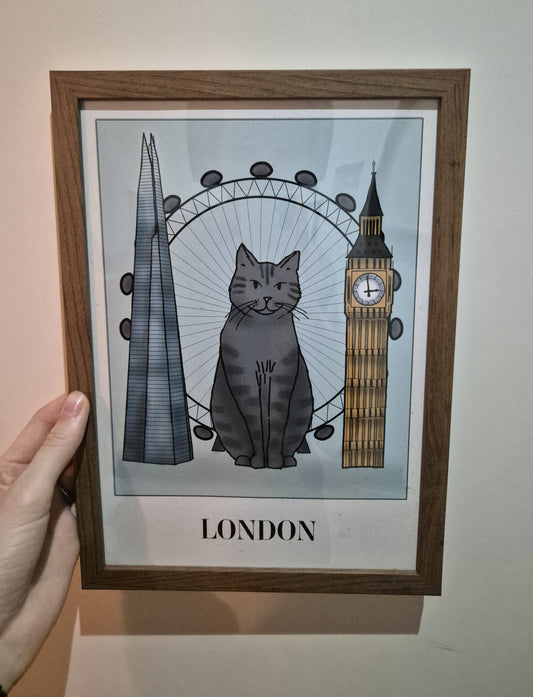 London Cat Print