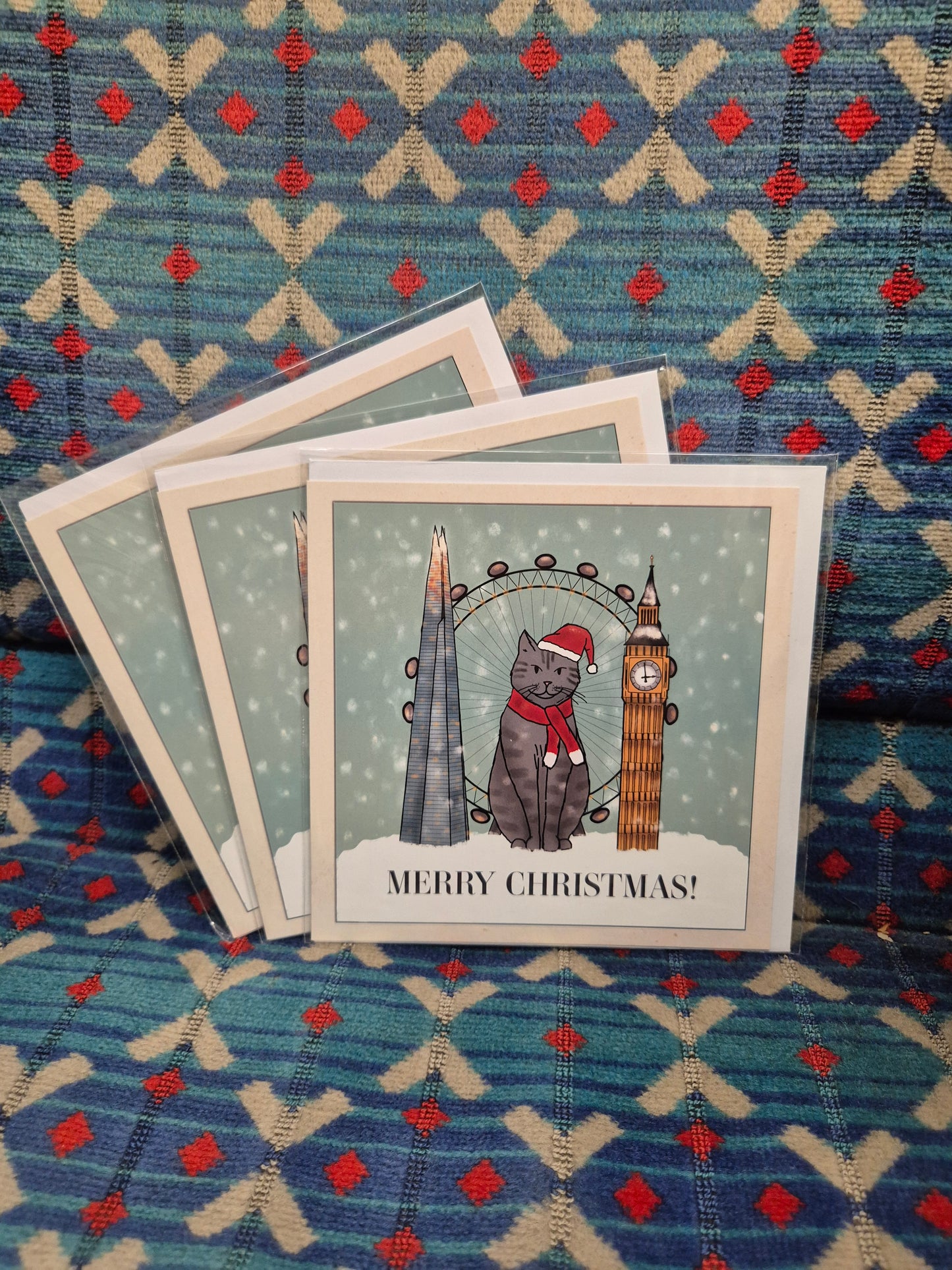 Christmas Card London Cat