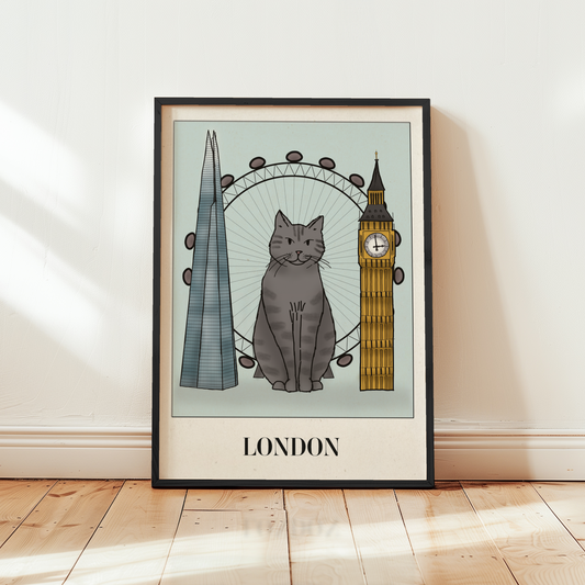 London Cat Print