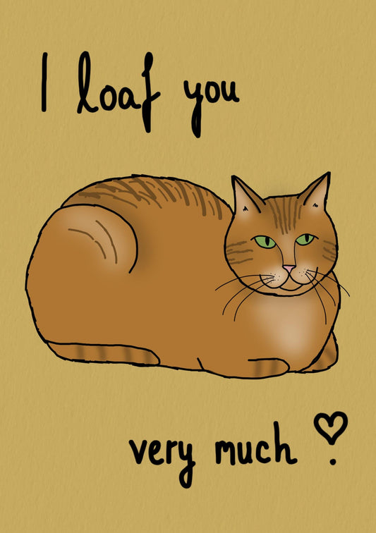 I loaf you cat - Postcard