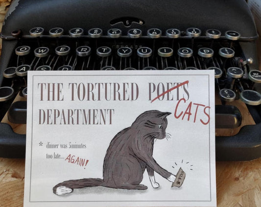 Cat Postcard Tortured Cats Poets Department Taylor Swift TTPD